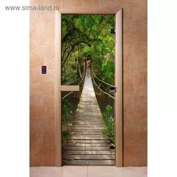 Дверь с фотопечатью, стекло 8 мм, размер коробки 190 70 см, правая, цвет А083