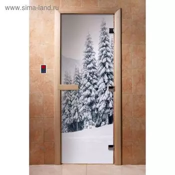 Дверь с фотопечатью, стекло 8 мм, размер коробки 190 70 см, правая, цвет А091