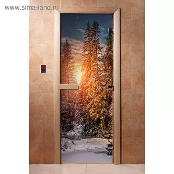 Дверь с фотопечатью, стекло 8 мм, размер коробки 190 70 см, правая, цвет А093