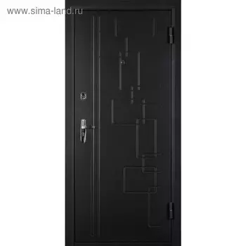 Дверь входная «ДОРЭКО 4», 2066 980 мм, правая, цвет дуб белёный / чёрный муар