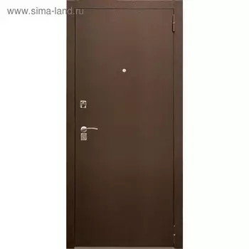 Дверь входная «Хит 100», 2050 × 960 мм, правая, цвет антик медь