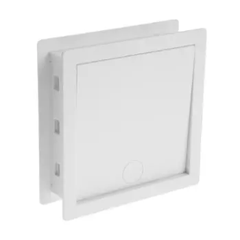 Дверца для кошек "ВИЕНТО" Котоход, 150 х 150 мм, проем 40 мм, белая