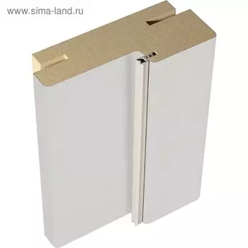 Дверная стойка экошпон для дверей без притвора телескоп Белый Эмалит 74х30х2100