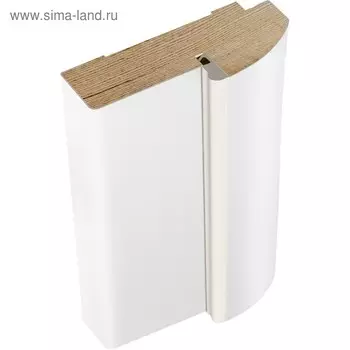 Дверная стойка эмаль, радиус Белый, 70х35х2100 мм