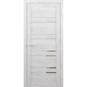 Дверное полотно Дублин, дуб нордик, зеркало, 2000х600