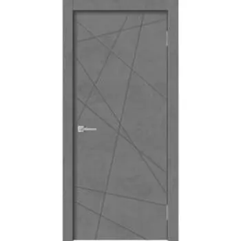 Дверное полотно GEOMETRY-1, 700 2000 мм, глухое, цвет бетон графит