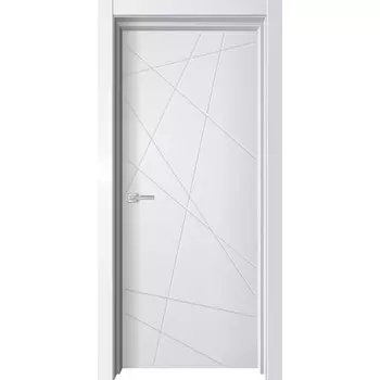 Дверное полотно GEOMETRY-1, 900 2000 мм, глухое, цвет белый