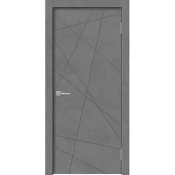 Дверное полотно GEOMETRY-1, 900 2000 мм, глухое, цвет бетон графит