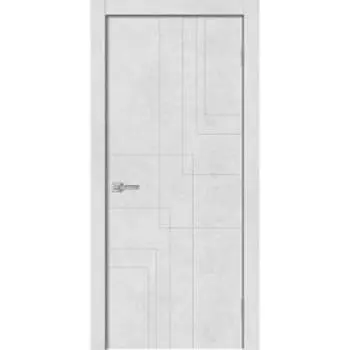Дверное полотно GEOMETRY-3, 800 2000 мм, глухое, цвет бетон снежный