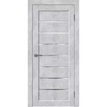 Дверное полотно Х22, 800 2000 мм, зеркало, цвет бетон снежный