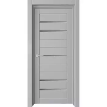 Дверное полотно Kino, 900 2000 мм, остеклённое, цвет серый бархат / серый сатин