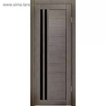 Дверное полотно "Квебек" Какао, черный лакобель 2000х800