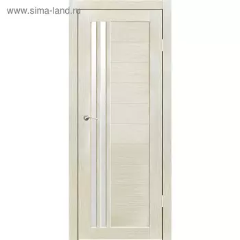Дверное полотно "Квебек" Капучино, белый лакобель 2000х900