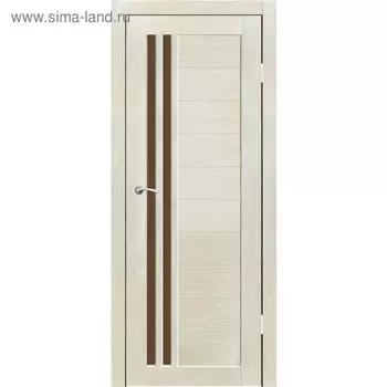 Дверное полотно "Квебек" Капучино, бронза сатин 2000х700