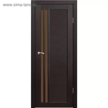 Дверное полотно "Квебек" Венге, бронза сатин 2000х900