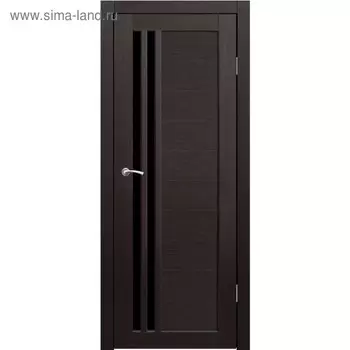 Дверное полотно "Квебек" Венге, черный лакобель 2000х900