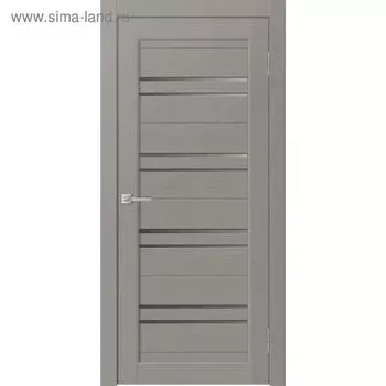 Дверное полотно L 4, 800 2000 мм, остеклённое, вставка сатинат графит, цвет grey soft