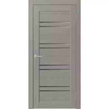 Дверное полотно L 4, 900 2000 мм, остеклённое, вставка сатинат графит, цвет grey soft