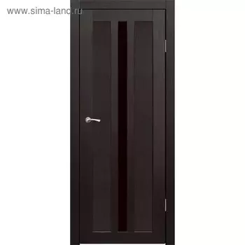 Дверное полотно "Монреаль 1" Венге, черный лакобель 2000x700