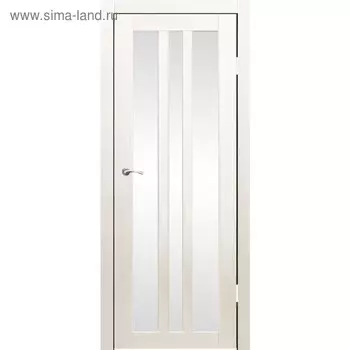 Дверное полотно "Монреаль 3" Дуб перламутр, белый лакобель 2000x900