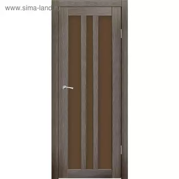 Дверное полотно "Монреаль 3" Какао, бронза сатин 2000x600