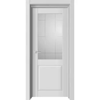 Дверное полотно NEO 341, 900 2000 мм, остеклённое, цвет ясень грей