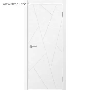 Дверное полотно NEO, 800 2000 мм, глухое, экошпон, цвет ясень белый