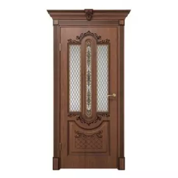 Дверное полотно "Олимпия" Дуб янтарный / патина черная, 2000х600