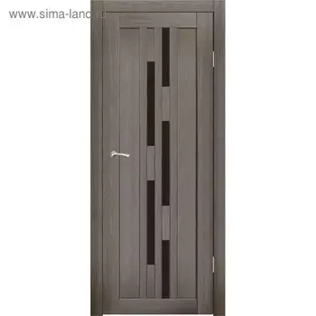 Дверное полотно "Оттава" Какао, черный лакобель 2000x600