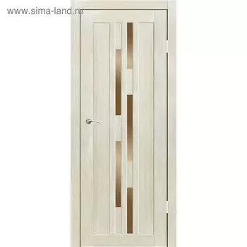 Дверное полотно "Оттава" Капучино, бронза сатин 2000x600