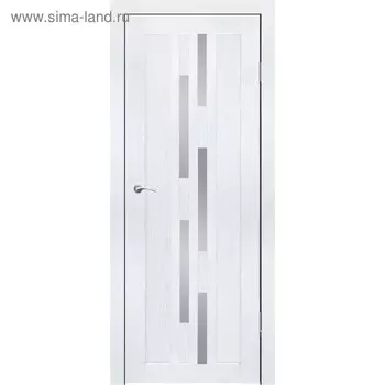 Дверное полотно "Оттава" Ясень белый, зеркальная пленка 2000x700