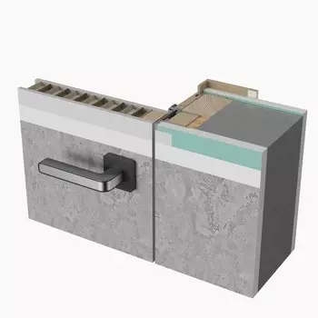 Дверное полотно под покраску INVISIBLE , замок Morelli М1895, 2000х700 мм