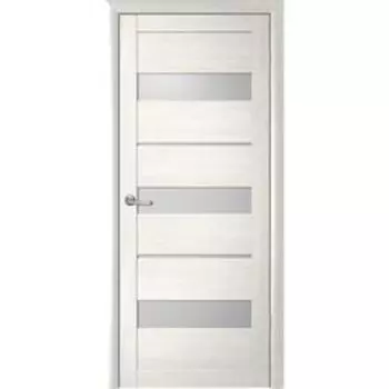 Дверное полотно Прага, белый кипарис, стекло мателюкс, 2000х600