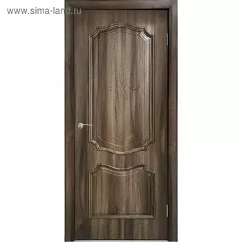 Дверное полотно «Рокка», глухое, 2000 × 800 мм, ПВХ, цвет орех седой светлый