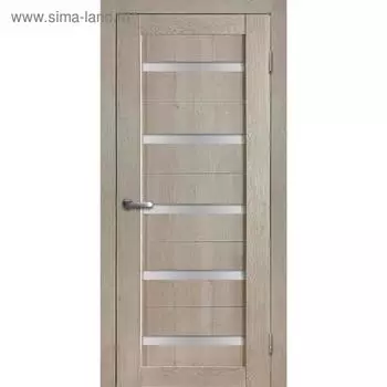 Дверное полотно «Салют-1», 700 2000 мм, остеклённое, цвет дуб эдисон