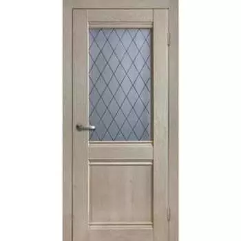 Дверное полотно «Салют-3», 700 2000 мм, остеклённое, цвет дуб эдисон