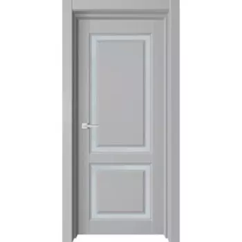 Дверное полотно Sky, 700 2000 мм, остеклённое, цвет серый бархат / сатин