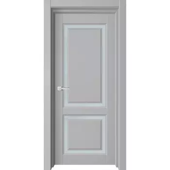 Дверное полотно Sky, 800 2000 мм, остеклённое, цвет серый бархат / сатин