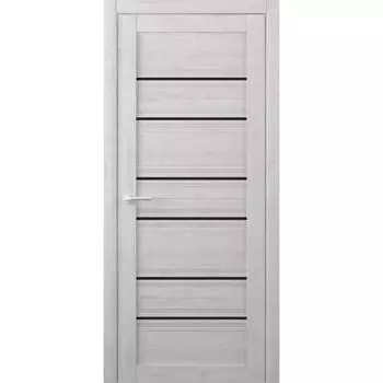 Дверное полотно Техас, жемчужный, стекло черное, 2000х700