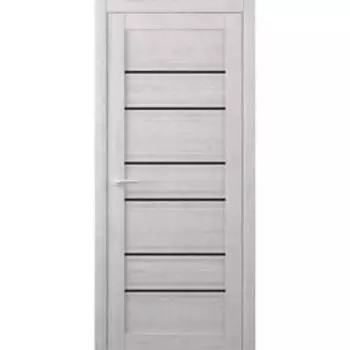 Дверное полотно Техас, жемчужный, стекло черное, 2000х900