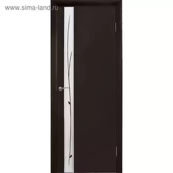 Дверное полотно «Техно 8», 2000 × 700 мм, зеркало, цвет венге