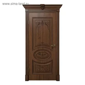 Дверное полотно "Вителия" Дуб янтарный / патина черная, 2000х900
