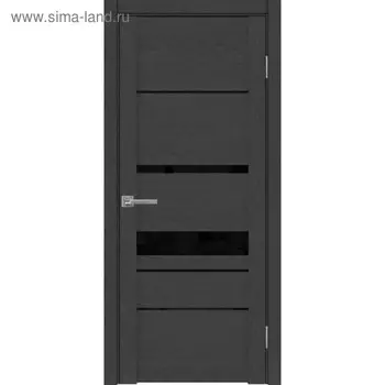 Дверное полотно Z4, 2000 × 800 мм, стекло чёрное, цвет серена графит