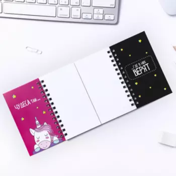 Двойной блокнот на гребнях, 48 листов "Смысл жизни…"