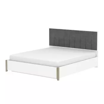 Двуспальная кровать Люкс Aurelio 306, 18002000 мм, цвет белый / блеквуд сатиновый