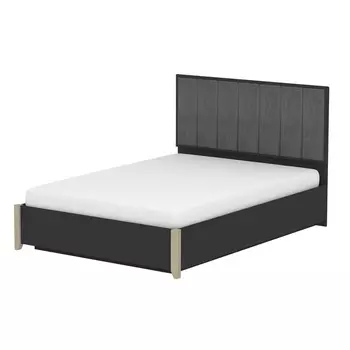 Двуспальная кровать Люкс Aurelio 308, 14002000 мм, цвет антрацит / блеквуд сатиновый