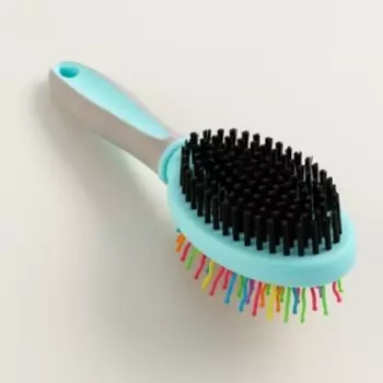 Двусторонняя щётка - расческа с волнистыми зубьями, средняя, 619 см, мятная