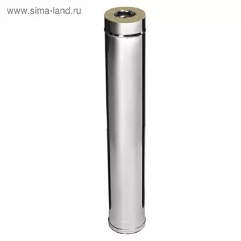 Дымоход Феррум утеплённый нержавеющий 430/0.8 мм/оцинкованный, d 180 × 280 мм, L=1.0 м