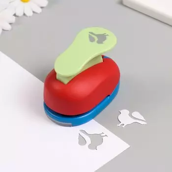 Дырокол фигурный рисунок 3.83.8 см «Птичка», 75.29.2 см, МИКС