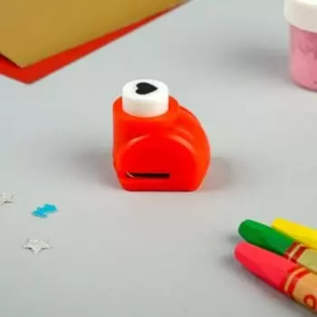 Дырокол фигурный "Сердечко" d=1 см 3х2,5х3 см МИКС